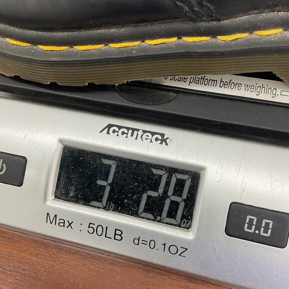 Dr. Martens 1B60 Black Leather Lace Up Combat Boots Size Unisex Mens 6/ W 7 - Picture 7 of 7